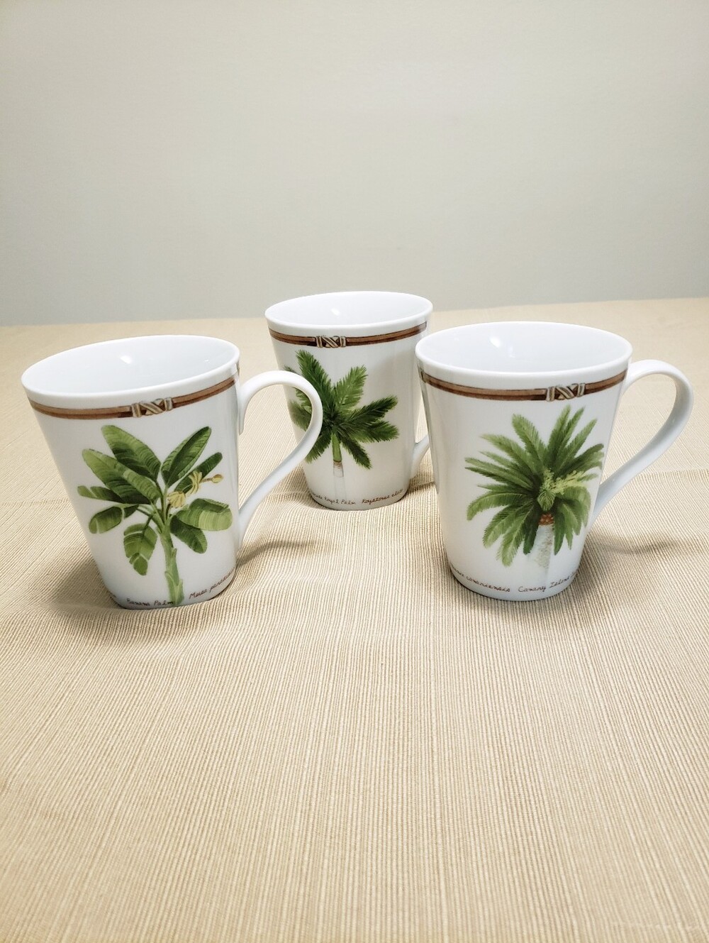 3 Tropical Coffee Mugs-Palm Island